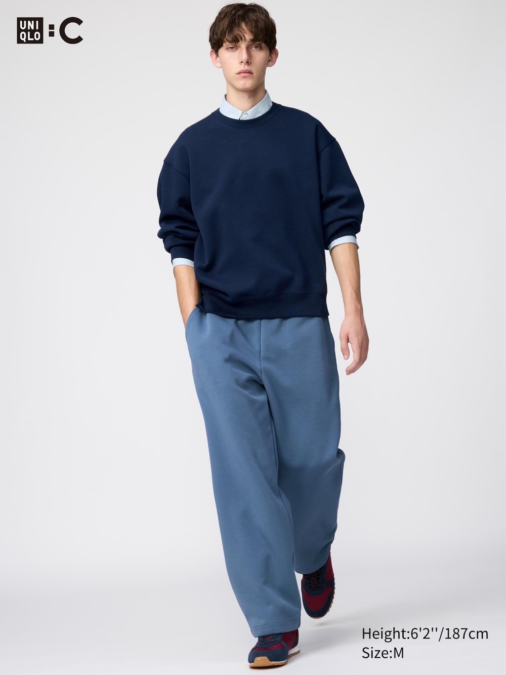 Uniqlo C Wide Sweatpants Blue - Size S